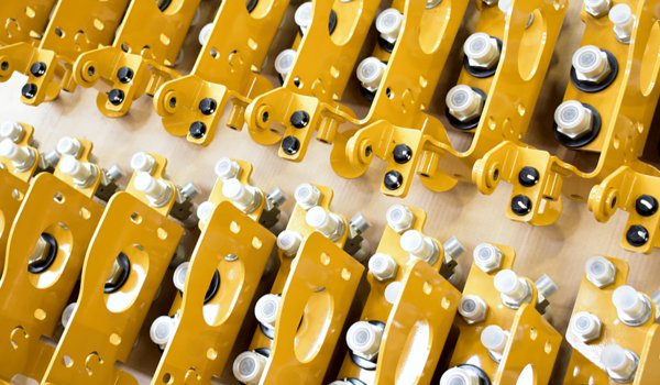 Painted metal brackets