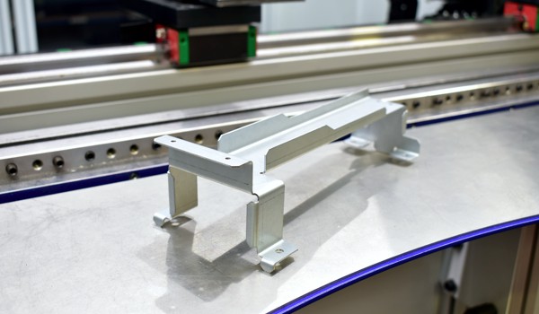 Folded part on a pressbrake