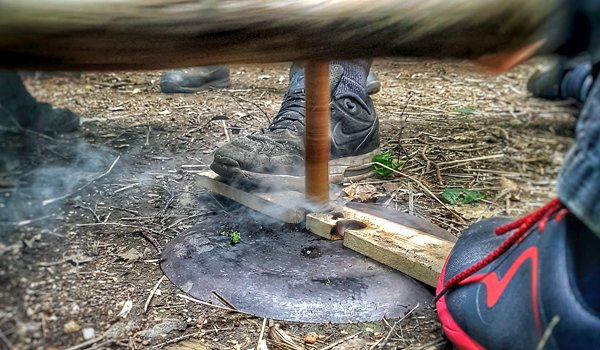 Lighting a fire Lighting a fire