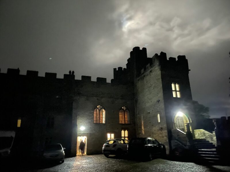 Featherstone Castle at night - spooky