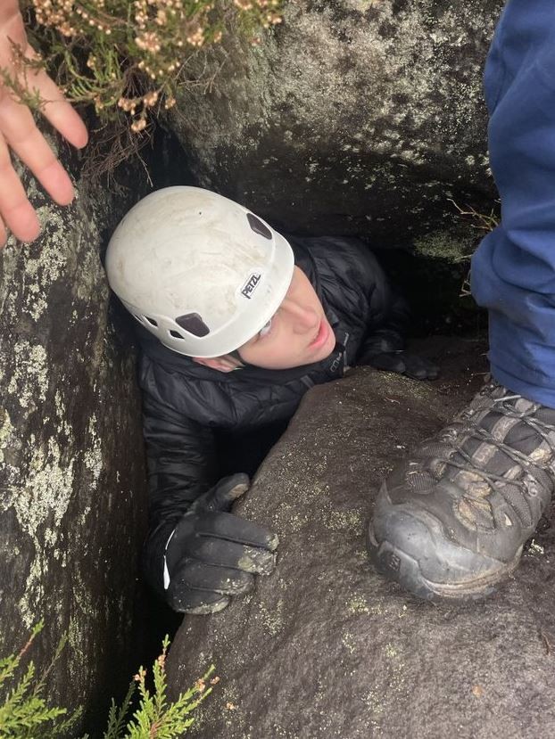 Weaselling at Great Wanney Crag